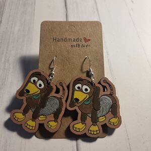 Handmade Toy Story Slinky Dog Earrings